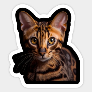 Bengal Cat - A Sweet Gift Idea For All Cat Lovers And Cat Moms Sticker